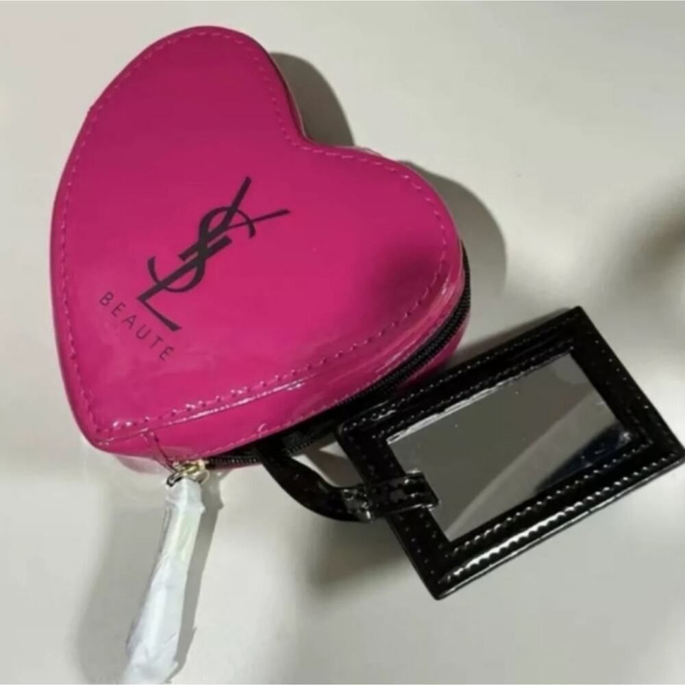 Yves Saint Laurent Pink Heart-Shaped Makeup Bag - Picture 7 of 7